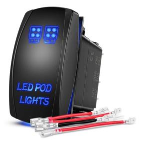 img 4 attached to 💡 Powerful Nilight LED POD Lights Rocker Switch: Illuminate Your Vehicle with 5Pin Laser On/Off & 2 Years Warranty!