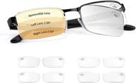 men and women’s half frame eyeglasses: adjustable reading glasses with spring hinges for individual eye power logo