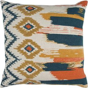 img 2 attached to 🛋️ Rizzy Home T12963 Decorative Pillow, 20x20, Orange Blue Yellow - Enhanced SEO