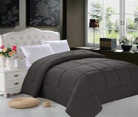 img 4 attached to 🛏️ Luxurious & Cozy: Elegant Comfort Ultra Plush Down Alternative Comforter, Full/Queen, Gray – Available on Amazon!