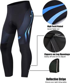 img 3 attached to 🚴 Sponeed Men's 4D Padded Bicycle Pants for Road Cycling - MTB Leggings for Outdoor Cyclist Riding, Bike Wear