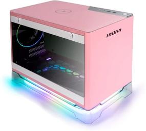 img 4 attached to InWin A1 Plus розовый Mini-ITX Tower с интегрированной ARGB подсветкой, блоком питания мощностью 650 Вт Gold, беспроводным зарядным устройством Qi для телефона - Корпус корпуса компьютера