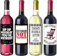 🍷 optimized retirement party wine label pack - supplies, gifts, and decorations for retirement celebrations logo