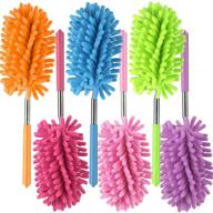 🧹 lorpect microfiber duster with telescoping extension pole - 6 pack for car, window, furniture, office cleaning logo