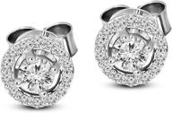 igi certified natural diamond halo stud earrings, round shape, 💎 1/4 to 3/4 carat, 10k gold & 925 sterling silver, tanache earrings logo