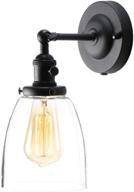 ⚙️ xiding premium industrial edison antique simplicity glass wall sconce light with upgraded black finish, on/off rotary switch on socket, 1-light логотип