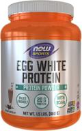 now sports nutrition, creamy chocolate egg white protein powder with 20 g bcaas, 1.5-pound logo