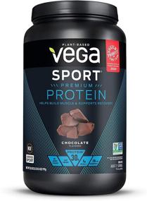 img 4 attached to 🏋️ Протеиновый порошок Vega Sport Premium - шоколадный, на основе растений, послетренировочный протеин с BCAA аминокислотами (21 порция / 2 фунта 0.5 унции)