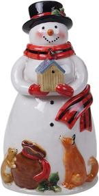 img 4 attached to Multicolored Santa Snowman Cookie Jar: Certified International Magic of Christmas