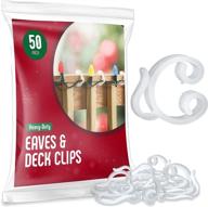 🎄 holiday light clips [set of 50] - easy-to-use deck, fascia, and banister light clips - ideal for decks, roof eaves, fences, and staircases - made in usa, no tools required - perfect for christmas lights логотип