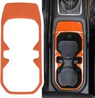 abs внутренняя аксессуары интерьера для декорации и отделки крышки кубка с водой передней внутренней боковой панели для jeep wrangler jl/jlu 2018-2021 (оранжевый)... логотип