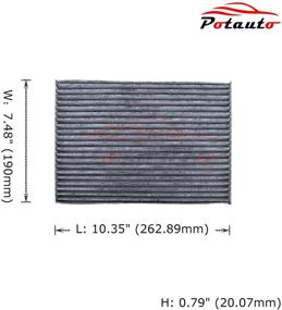 img 3 attached to 🚗 NISSAN ROGUE SELECT SENTRA POTAUTO MAP 3012C (CF10550) Activated Carbon Car Cabin Air Filter Replacement