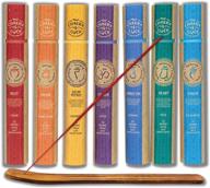 🧘 enhance meditation with 175 incense sticks: chakra & luck natural variety pack in cedar, ylang ylang, lotus, eucalyptus, rose, jasmine, and lavender fragrance. includes free sticks holder! logo