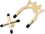 distinctive style set of 2 brass bridge heads 🎱 for billiards, pool, and snooker - cross and spider cue rests логотип