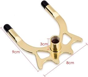 img 3 attached to Distinctive Style Set of 2 Brass Bridge Heads 🎱 for Billiards, Pool, and Snooker - Cross and Spider Cue Rests