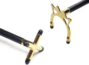 img 1 attached to Distinctive Style Set of 2 Brass Bridge Heads 🎱 for Billiards, Pool, and Snooker - Cross and Spider Cue Rests