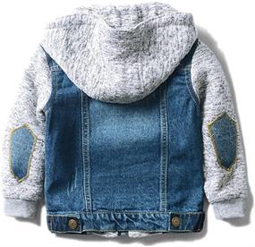 img 3 attached to Upgrade Your Child's Autumn Wardrobe with LJYH 👦 Boys' Basic Denim Trucker Jackets and Trendy Jeans Coats