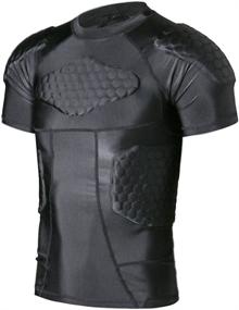 img 4 attached to TUOY Padded Compression Shirt Protective