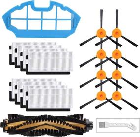 img 4 attached to 🧹 Complete Replacement Kit for Ecovacs Deebot N79 N79s DN622 500 N79w & Yeedi K600 K700 Robotic Vacuum Cleaner - 8 Side Brushes, 8 Filters, 1 Main Brush, 1 Primary Filter, 1 Cleaning Tool (Not for Yeedi K781+ K650)