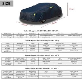 img 3 attached to 🚗 SAKAKI Car Cover: Waterproof All Weather Protection for Universal SUV - 175"-190" Length, Black