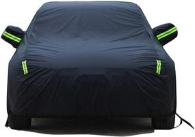 img 4 attached to 🚗 SAKAKI Car Cover: Waterproof All Weather Protection for Universal SUV - 175"-190" Length, Black