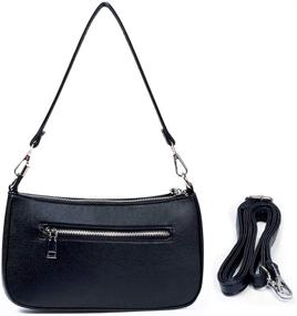 img 3 attached to Retro Classic Croc Tote: Apperloth's Small Shoulder Bag with Zipper Closure and Clutch for Women