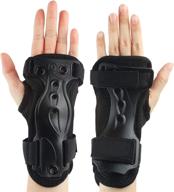 🧤 andux ski gloves with extended wrist and palms protection - roller skating hard gauntlets with adjustable skateboard support (model hxhw-01) logo