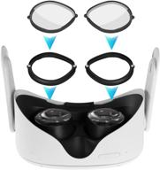 👓 (1 set) seltureone blue light blocking lens frame compatible with oculus quest 2, eye protection glasses accessories set for quest, rift s logo