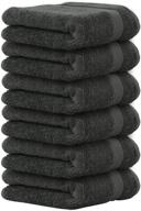 🏠 zellbury home premium hand towels - 100% combed cotton, 16x30, bath, gym, and spa, 600gsm, soft & absorbent material, grey, pack of 6 logo