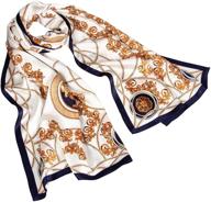 🧣 riiqiichy 100% mulberry silk scarf for women - luxury long pure satin pattern scarfs for sunscreen, shawls, and wraps logo