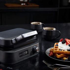 img 3 attached to Calphalon CKCLWF1 Intellicrisp Waffle Maker: Perfectly Crispy Waffles in Dark Stainless Steel