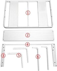 img 1 attached to Ninetonine Aluminum Microwave Oven Wall Mount Double Shelf With Convenient Hooks for Storage