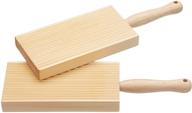 🍴 kitchencraft home made wooden butter paddles & gnocchi boards set of 2 - 20 x 6.5 cm логотип