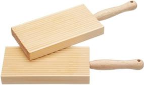 img 4 attached to 🍴 KitchenCraft Home Made Wooden Butter Paddles & Gnocchi Boards Set of 2 - 20 x 6.5 cm