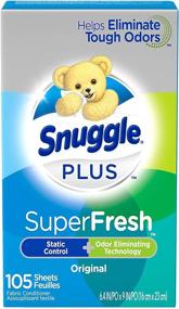 img 2 attached to 🌸 Snuggle Plus Super Fresh Fabric Softener Dryer Sheets: 105 Count with Static Control and Odor Eliminating Technology, EverFresh Packaging