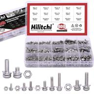 🔩 hilitchi 400pcs stainless steel m2 m2.5 m3 m4 m5 phillips pan head screws nuts with washers assortment kit - enhanced seo logo