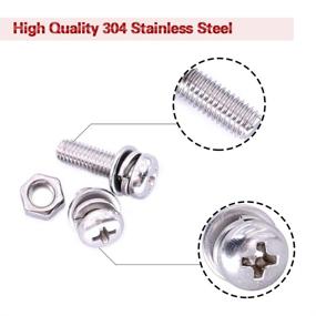 img 1 attached to 🔩 Hilitchi 400pcs Stainless Steel M2 M2.5 M3 M4 M5 Phillips Pan Head Screws Nuts with Washers Assortment Kit - Enhanced SEO