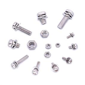 img 3 attached to 🔩 Hilitchi 400pcs Stainless Steel M2 M2.5 M3 M4 M5 Phillips Pan Head Screws Nuts with Washers Assortment Kit - Enhanced SEO