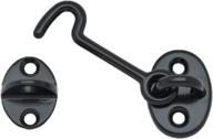 🔒 2 pack matte black forged brass cabin & door hook latch & eye, 2-1/2 inch логотип