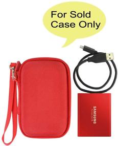 img 3 attached to 🔴 Co2crea Red Hard Travel Case Replacement for Samsung T3 T5 Portable SSD USB 3.0 External Solid State Drives 250GB 500GB 1TB 2TB