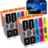 🖨️ uniwork compatible ink cartridge set for hp 564 564xl (4 black/2 cyan/2 magenta/2 yellow) - ideal for photosmart 6520, 5520, 4620, 5510 c410a, 6525, 5514, officejet 7510, 4620, and deskjet 3522 printers - includes printer tray - pack of 10 logo