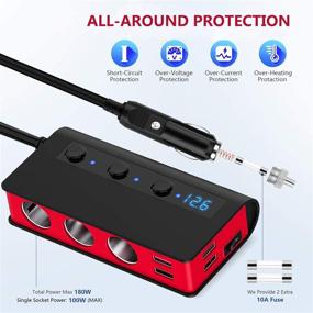 img 2 attached to ADSDIA Cigarette 3 Socket Splitter Voltmeter