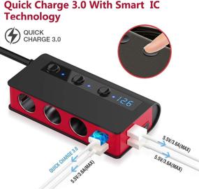 img 1 attached to ADSDIA Cigarette 3 Socket Splitter Voltmeter