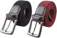 samtree elastic stretch braided 02 black men's accessories logo