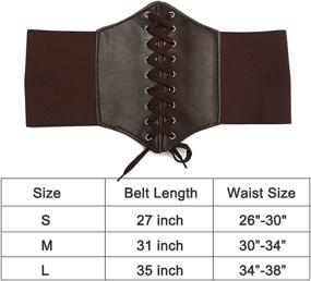img 1 attached to Womens Corset Waist Elastic Dresses Women's Accessories for Belts