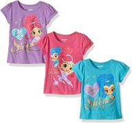 👚 adorable 3-pack t-shirts for little girls by nickelodeon's shimmer and shine logo