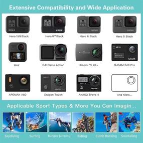 img 3 attached to 61-in-1 Artman Action Camera Accessories Kit | Compatible with GoPro Hero 10/9/8 Black, Max, Hero 7 📸 6 5 4 3 2 1 Black Silver | SJ4000/ SJ5000/ SJ6000 | DJI OSMO Action-Black | Upgraded