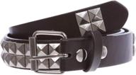 🏻 stylish studded leather belts - black silver boys' accessories for fashion-forward kids logo