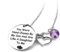 daughter necklace birthstone wedding birthday logo