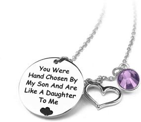 img 4 attached to Daughter Necklace Birthstone Wedding Birthday